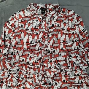 Ann Taylor Foxy popover blouse